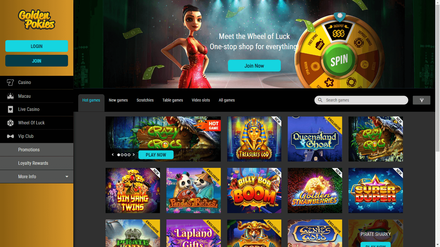 golden pokies free spins