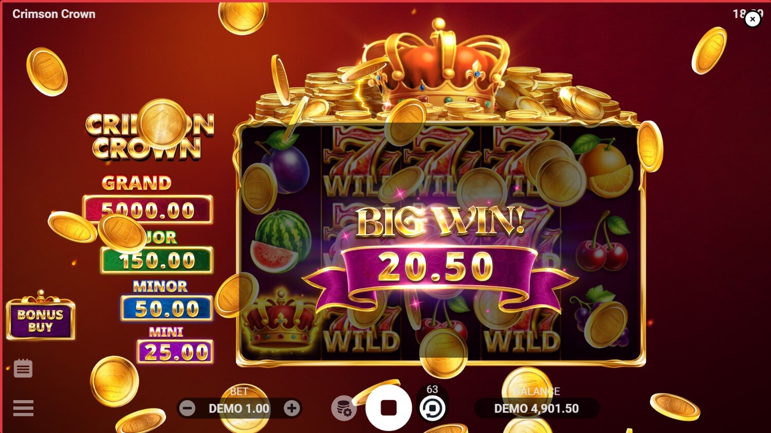 Gold coins and jackpot graphic showing Pussy888 welcome bonus and big wins