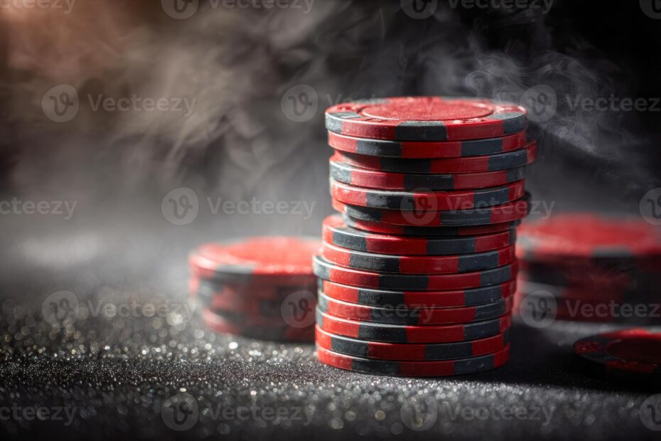 Closeup of stacked casino chips on a felt table representing jk8 conversion from credit to cash