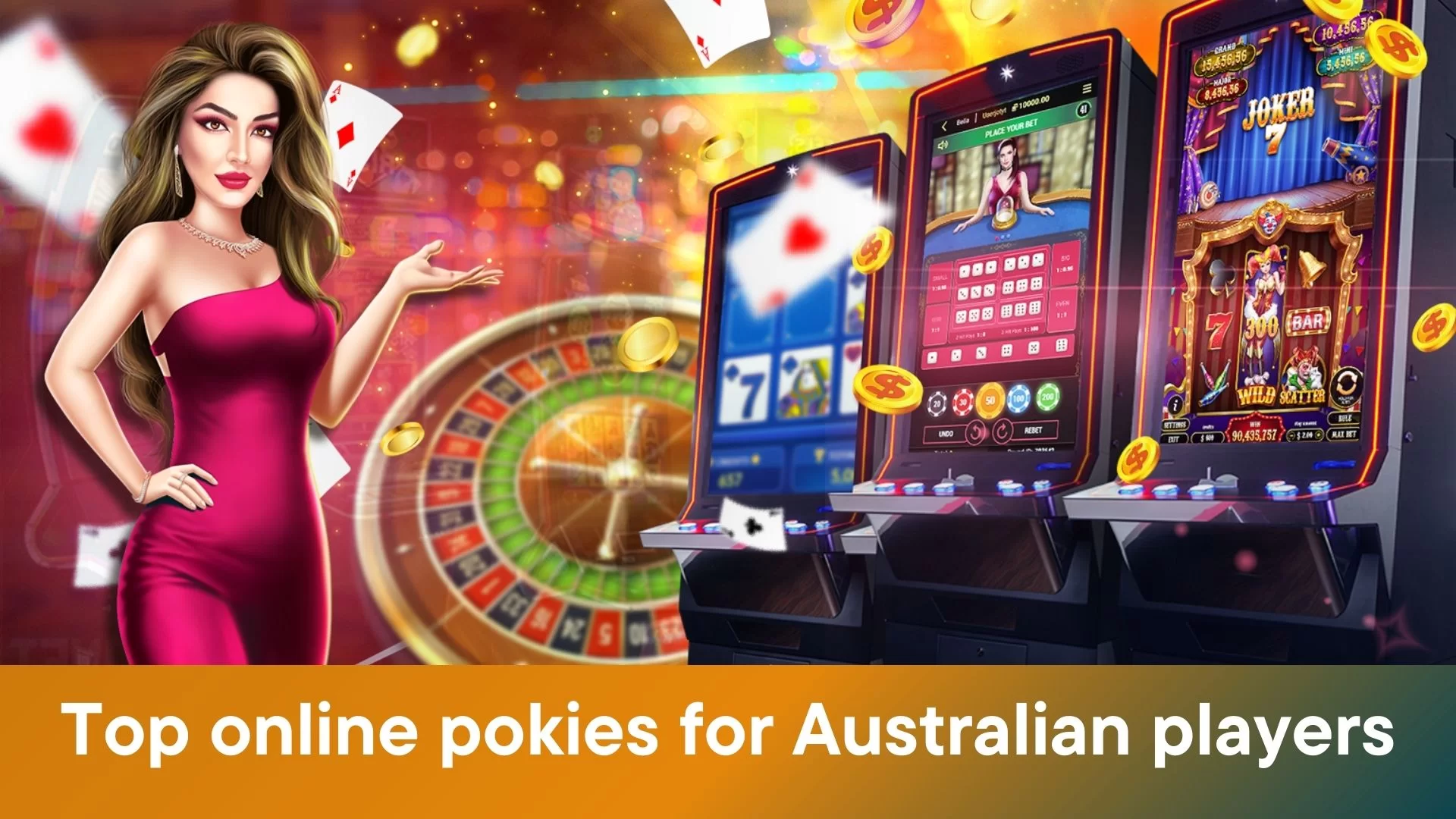 Spinning online pokies slot reels showing classic and modern Bonza Spins casino games